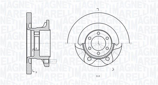 MAGNETI MARELLI stabdžių diskas 361302040289